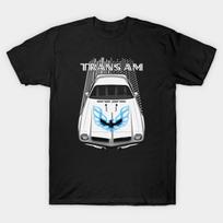 Men Black Print T-shirt Pontiac Firebird Trans Am 1974 - White No-Cut Transfer Paper Print Cotton Tshirt S juoda