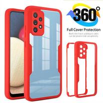 360 Full Body Protection Case For Samsung A53 5g A52 A32 A22 A13 A33 A12 A73 A71 A51 A21s A30 A20 A03s A02s A82 Shockproof Cover A20S raudona