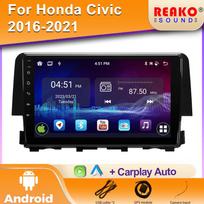 Android automobilio radijo grotuvas Honda Civic 10 kartos 2015 - 2021 Multimedia grotuvas Belaidis Carplay Android auto WiFi DSP 4 core 1GB+32GB carplay