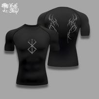 „Guts“ kompresiniai marškinėliai | Berserk, anime, „Guts“, sportinė apranga, sportinė apranga, anime marškinėliai, kompresorius, raumenys, sportinės salės estetika, anime apranga, figūrą formuojanti apranga S