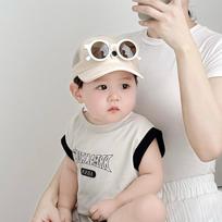 Removable Glasses Baby Hat Baby Boy Mesh Baseball Hat Korean Style Fashionable Toddler Spring Baby Girl Baseball Cap 48-52Cm