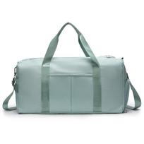 Men and Women's Large Capacity Travel Bag Water-proof Independent Shoe Warehouse Handheld Fitness Bag Dry Wet Separation Single-shoulder Sports Bag žalia