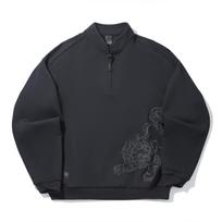 Li Ning X Jackie Chan Collaboration Kung Fu Series Warm Loose Pullover Sweatshirt Men Sweatshirt AWDVA93-2 S