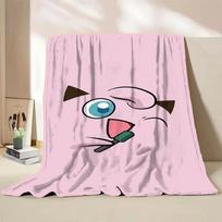 Pokemon Jigglypuff Flannel Kids Blanket Cartoon Cute Plush for Home Bedroom Sofa Picnic Office Cover Soft Blankets Winter Gifts 30x40in