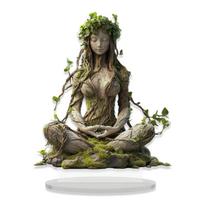 Bohemia Goddess Sculpture 2D Flat Acrylic Figurine with Base Tabletop Shelf Decors For Home Office Desk Accessories 1