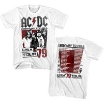 ACDC Highway To Hell JAV Turas 1979 M. Vyriški Marškinėliai Vintage Roko Grupės Albumo Prekės Aukštos Klasės Prabanga Tinka Ir Vyrams, Ir Moterims Viršus Y2k S