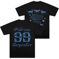 Sabrina Carpenter Lifetime Full of Happiness T-Shirt Women's T-shirt Casual Y2K Cotton Tee High Street Unisex Clothing XS juoda