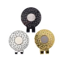 DFsucces Golf Marker Stylish Golf Cap Clip with Magnetic Hat Magnetic Golf Marker Holder Silver 3-Piece Set Base, Clip, (Black + + Gold)