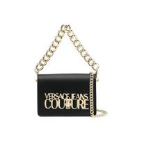 Versace Jeans Couture Auksinis Logotipas Grandinėlės Peties Dirželis Dirbtinės Odos Rankinė Moteriškos Rankinės Juoda 75VA4BL3ZS467899 Basic Set (Bag+Dust Bag)