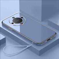 Prabangus dengtas dėklas Honor Magic 7 Pro, Magic 6 Lite, Magic 5, Magic 4, Honor X9A, X9B, silikoninis dirželis, minkštas raištelis For Magic 7 &Case & Strap mėlyna