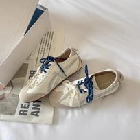 Ballet style mandarin duck lace-up inner height increase flat bottom women's new retro versatile sports 35 smėlis