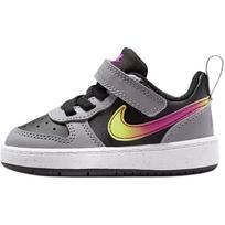 Nike Court Borough Low Recraft Comfortable Versatile Mid-Top Walking Shoes Baby Shoes Black Gray IO6964-001 23.5