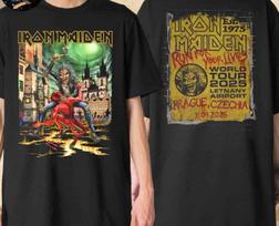 Iron Maiden Gegužės 31 d. Išskirtiniai marškinėliai – Praha Čekija Run For YourTshirt Unisex Marškinėliai L