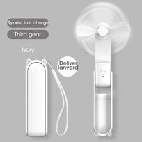 Sulankstomas Mini Elektrinis Ventiliatorius USB Įkrovimo Ventiliatorius Vėsinantis Nešiojamas Ventiliatorius 3 Greičiai Galingas Lauko Kelionėms Nešiojamas Mažas Ventiliatorius Power Bank balta