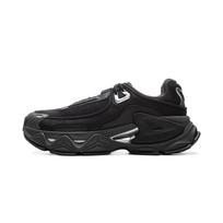Li Ning Yue Ling Comfortable Trendy Sports Wear Resistant Non-Slip Low-Top Casual Shoes Men Casual Shoes Black Gray AZGV071-1 44⅓