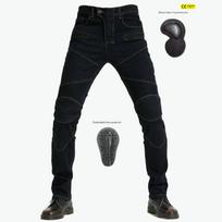 Vyriškos PK-718 nuo kritimo apsaugančios džinsinės kelnės motociklininkams XL