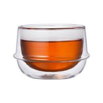 KINTO KRONOS Mikrobangų krosnelė ir indaplovė 23105 Dvigubos sienelės arbatos puodelis, 200 ml, Karščiui atsparus stiklas, Saugus, Dovana,