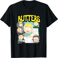 South Park Butters Character Spray Paint Logo T-Shirt S juoda