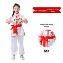 Kids' Wushu and Kung Fu Performance Uniforms: Dragon & Lion Dance, Tai Chi Costumes 180 cm balta trumpomis rankovėmis spalva