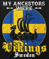 Mano Protėviai Buvo Vikingai Naujiena Švedijos Vėliava Drakono Valties Marškinėliai 100% Medvilnė Apvalus Kaklas Trumpomis Rankovėmis Laisvalaikio Vyriški Marškinėliai Dydis S3XL S