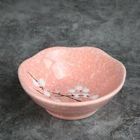 Japoniškas glazūros po glazūra keramikos padažo lėkštelių rinkinys Pink