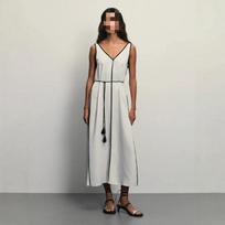 European and American summer A-line vest U-neck one-step skirt S balta