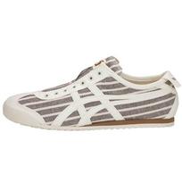 Onitsuka Tiger Mexico 66 Slip-On Cream Brown Pinstripes Unisex Sneakers 1183A239-201 36
