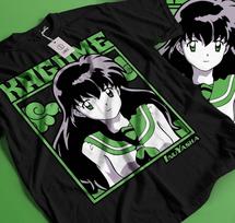 Inuyasha marškinėliai Kagome Higurashi Sesshomaru Raudonas Mėnulis Inu Yasha Anime marškinėliai 296 4XL