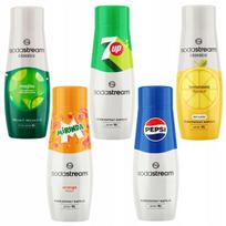 SODASTREAM Pepsi + Mirinda + 7Up + Lemonadas + Mojito sirupai sodos aparatui