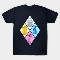 Men Black Print T-shirt The Great Diamond Authority - Steven Universe No-Cut Transfer Paper Print Cotton Tshirt XL tamsiai mėlyna