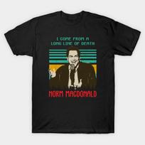 Men Black Print T-shirt Norm Macdonald No-Cut Transfer Paper Print Cotton Tshirt 2XL juoda