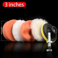 6pcs Car&Home Polishing Kit with Cordless Drill Attachment,Soft Wool Pads&Waxing Discs for Scratch Removal,Restoration,Detailing