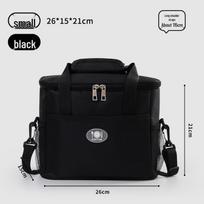 Large Capacity Insulated Picnic Bag with Ice Pack, Portable Lunch Box, Thickened Aluminum Foil Bento Bag pink