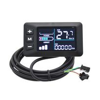 Elektrinio paspirtuko spidometras Odometrai Spalvotas ekranas 22,2 mm vairui 24–48 V LCD ekranas Valdymo panelė 6 kontaktų jungtis 1