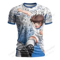 Naujas Vyriškas Džersis Anime Captain Tsubasa Vidurinės Mokyklos Futbolas 3D Spausdinimo Marškinėliai Vyrams Moterims Mados Apvalus Kaklas Trumpomis Rankovėmis Viršutiniai Drabužiai T-shirt Sportinis XXS