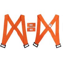 2PCS Carrying Straps Moving 2 People Lifting and Carrying System Lifting Straps for Shoulder Moving Straps Safe Moving Equipment oranžinė