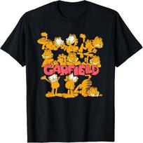 Garfield Multiple Poses T-Shirt S juoda