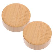 2 vnt. 41 mm bambukiniai dangteliai stiklainiams, sandarūs dangteliai nuo pratekėjimo, stilingas virtuvės atnaujinimas 4.8X4.8X1.7CM