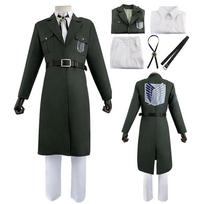 Attack On Titan Anime Cosplay Costume Shingeki No Kyojin Coat Soldier Jacket Survey Corps Outfit for Halloween Theme Party Adult S&Attack on Titan