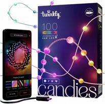„Twinkly Candies“ LED Kalėdų eglutės žibintai TWKP100RGB-T 6 m 100 perlų formos lempučių