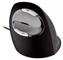 Belaidė kompiuterinė pelė Evoluent VerticalMouse D Large, usb / ps/2 laidas, juoda sp./pilka sp.
