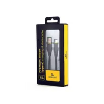CABLEXPERT Premium silicon Type-C USB charging and data cable Kabelis | Black, 1.5 m