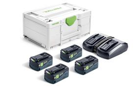 Festool energijos komplektas SYS 18V 4xHP 5,0/TCL 6 DUO