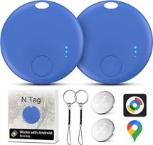 "Air Tracker Android", 2 gabalai Smart Tag Key Finder Key Finder suderinamas su "Google Find Hub" programa (tik "Android"), "Bluetooth Key Tracker" išmanusis seklys raktams, bagažui, lagaminui (mėlyna)