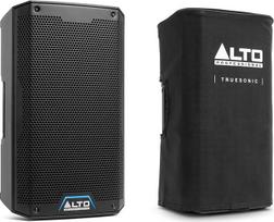 "Alto Professional TS410" ir TS410 dangtelis - 2000 W 10 colių aktyvioji PA kolonėlė su 3 kanalų maišytuvu, "Bluetooth" transliacija, belaidžiu garsiakalbio suporavimu, DSP ir patvariu apsauginiu dėklu TS410