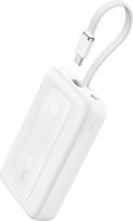 "Anker Zolo Power Bank", 10 000 mAh 30 W greitas nešiojamasis įkroviklis su integruotu USB-C kabeliu, greitojo įkrovimo akumuliatorius "iPhone" 15 modelių, "MacBook", "Galaxy", "iPad" ir kt.