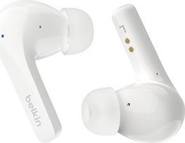 "Belkin SoundForm Motion True Wireless In-Ear" ausinės, slopinančios triukšmą, belaidžio įkrovimo dėklas, 2 mikrofonai, apsauga nuo purslų, IPX5 "Bluetooth" ausinės "iPhone", "Samsung" - baltos spalvos