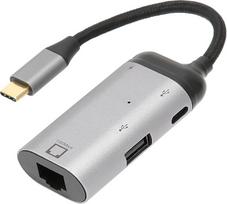 "Bewinner" USB C ir RJ45 eterneto adapteris, 3 in 1 (C+USB+PD) 10/100/1000Mbps Gigabit Ethernet adapteris, skirtas "Windows"/"Android"/"OS X