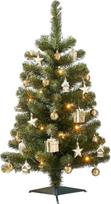 "Black Box Trees Joy" dirbtinė Kalėdų eglutė su 26 ornamentais ir LED lemputėmis - 90 cm aukščio x 50 cm skersmens - žalia, raudona