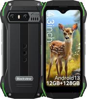 "Blackview" tvirtas išmanusis telefonas N6000SE, 4,3 colio QHD+, 12GB RAM + 128GB ROM, aštuonių branduolių, 13 MP + 8 MP, 3700 mAh, "Android 13" / NFC / pirštų atspaudai / veido atpažinimas / "Google Lens" / 4G Dual SIM / "Arcsoft 9.0" / "Corning Gorill